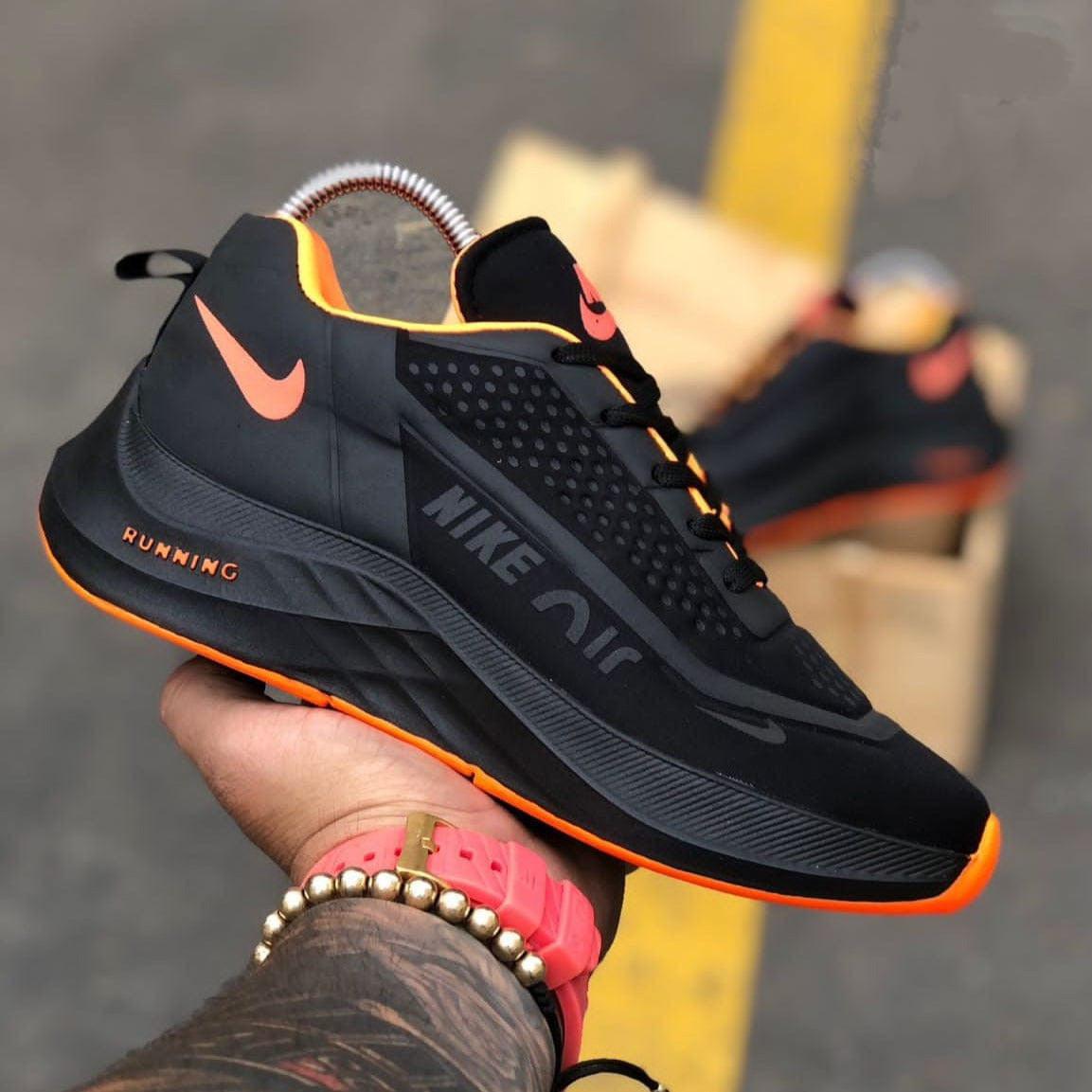 Nike Air Running Negro Naranja - Multiofertas